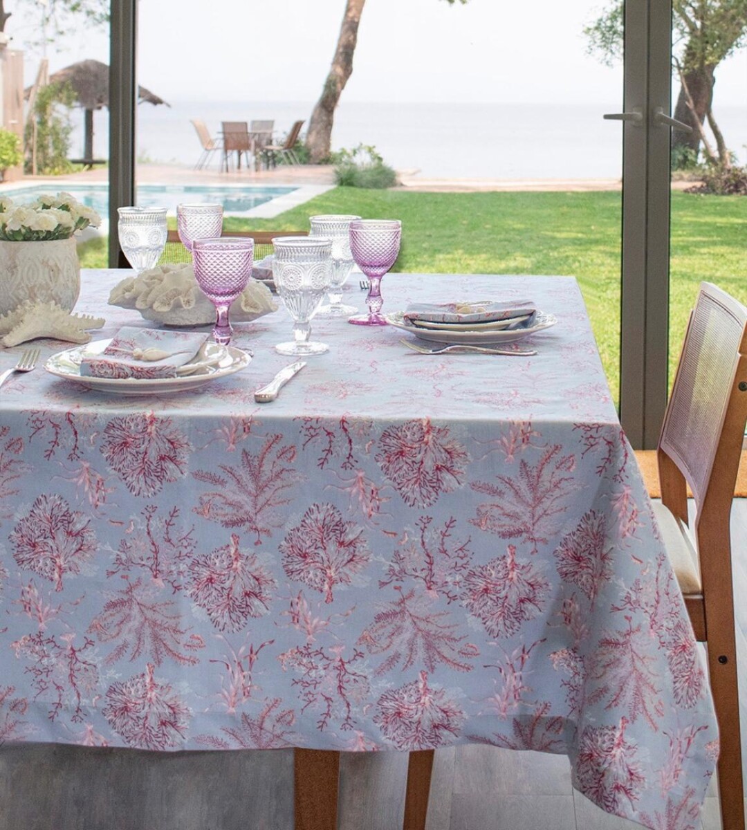 Mantel 190x330 - Coral 