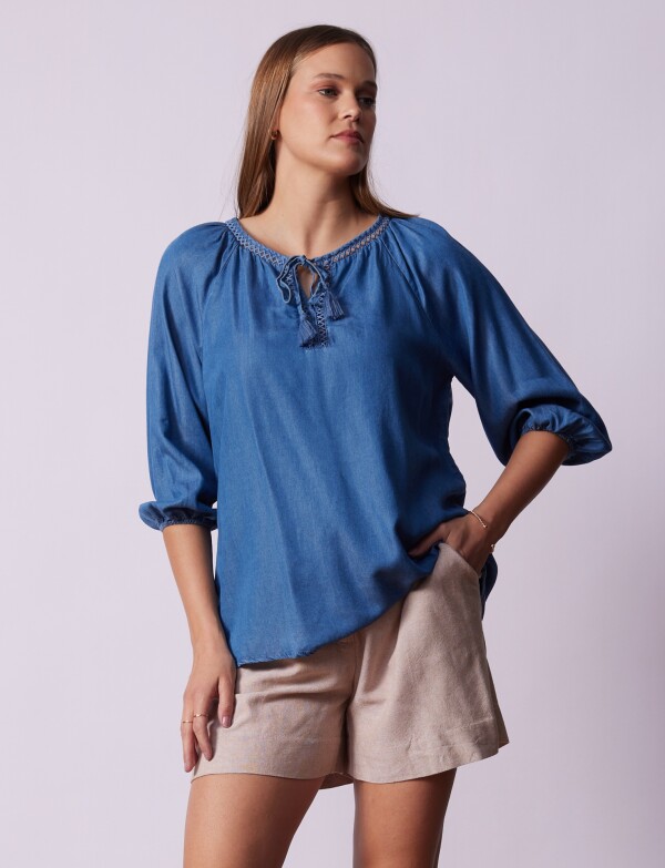 Blusa Tencel Cordel JEAN