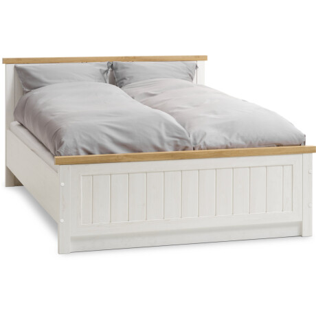 Estructura cama MARKSKEL 180x200 roble/bl Blanco