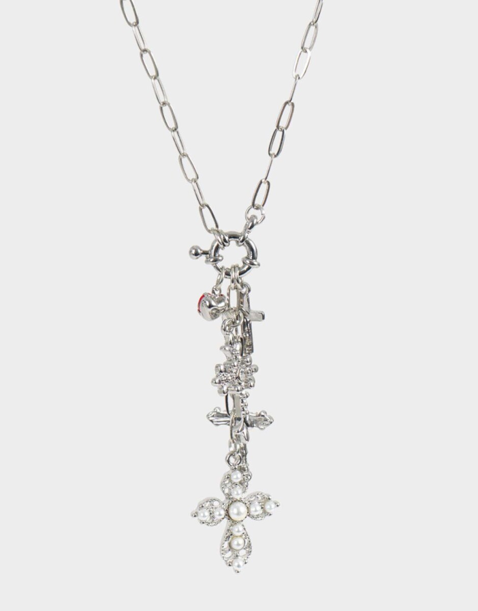 Collares Largo Multi Dijes - Plateado 