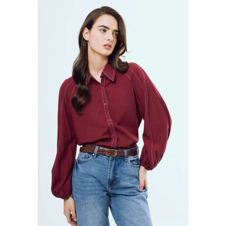 Camisa Nina Bordeaux