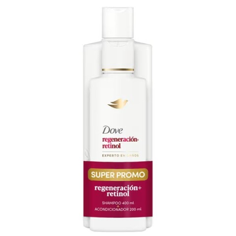 Dove Pack shampoo 400ml + aco 200ml Regeneración + Retinol