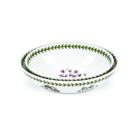 PORTMEIRION BOT GARDEN OVAL SET X 2 20&22 CM PORTMEIRION BOT GARDEN OVAL SET X 2 20&22 CM