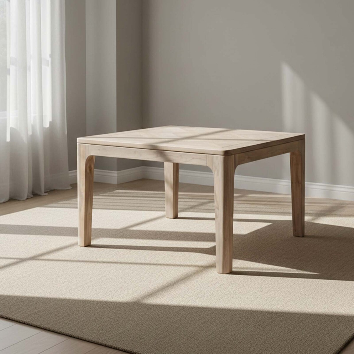 MESA DE COMEDOR - MADERA NATURAL-BEIGE RENÉ 