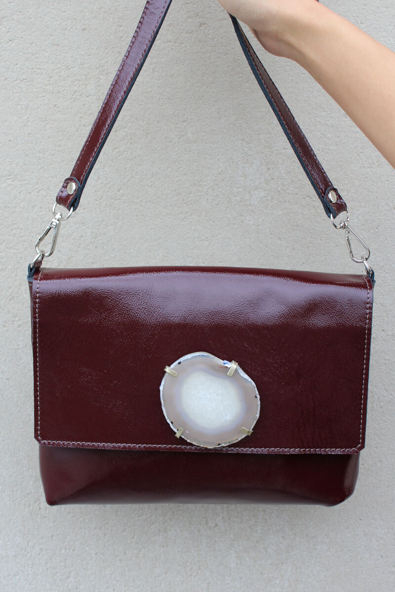 Sobre agata - Bordeaux charol 