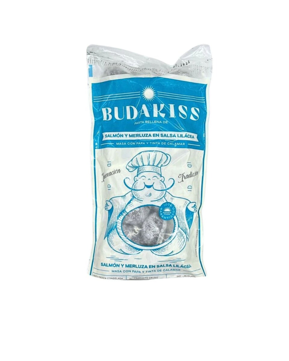 BUDA KISS PASTA RELLENA DE SALMON Y MERLUZA EN SALSA LILACEA 750GRS 
