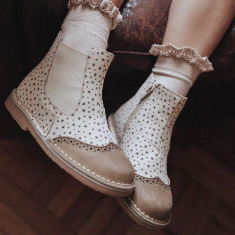 Botas De Cuero Little Star Combinada