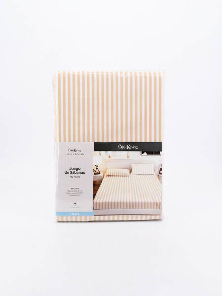 JUEGO DE SABANAS 1 PLAZA BEIGE (V)