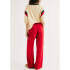 CALCA FEM VERMELHO ESCURO