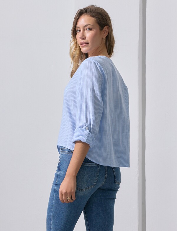 Blusa Algodon Nudo CELESTE/MULTI