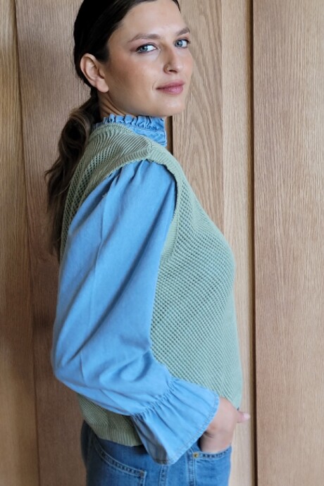 Musculosa Pesca Verde Malva