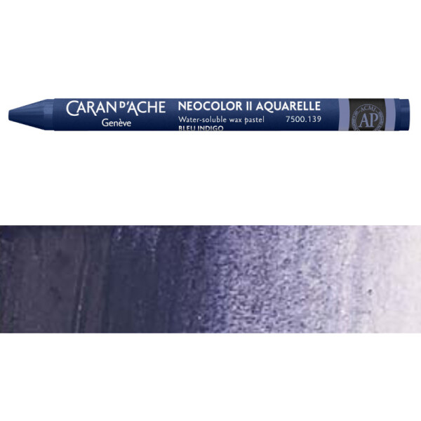 Pastel Neocolor Acuarelle Caran d'Ache Tonos Azules