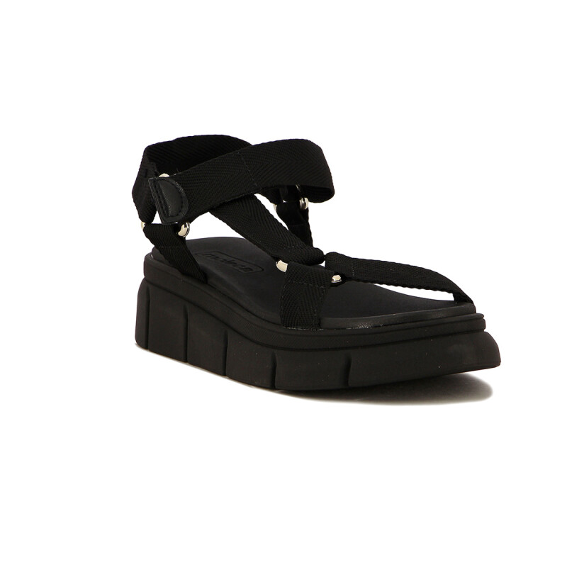 Moleca Sandalia Casual C/plataforma Negro