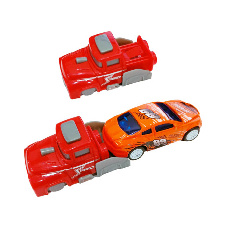 Camión Con Lanzador + 6 Autitos Metal Juguete Niños Jug023007