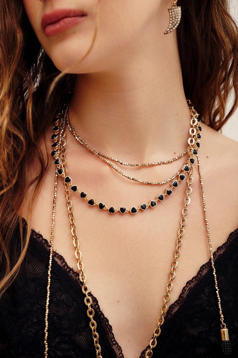 COLLAR FANCY HEART Negro