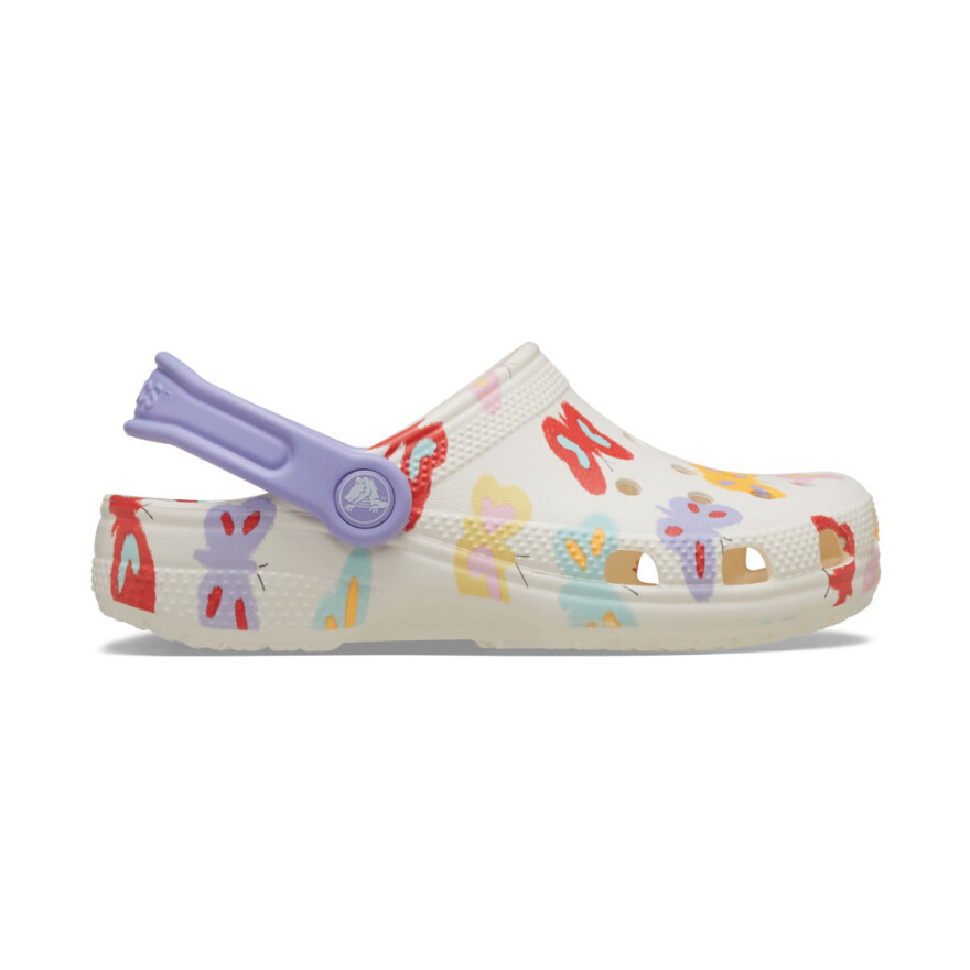 Classic Butterfly Graphic Clog K - Niños mas de 5 años Chalk