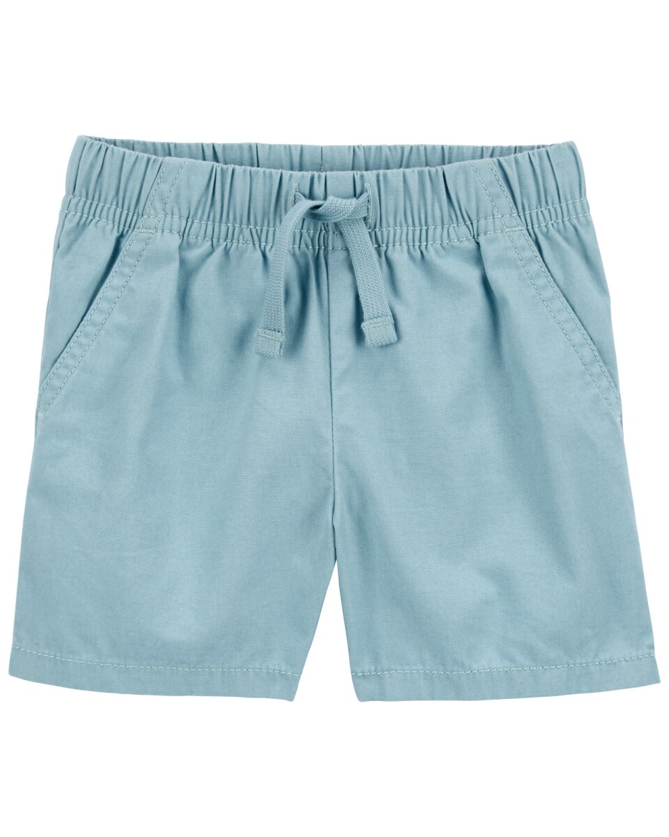 Short de lona con cordón, azul 