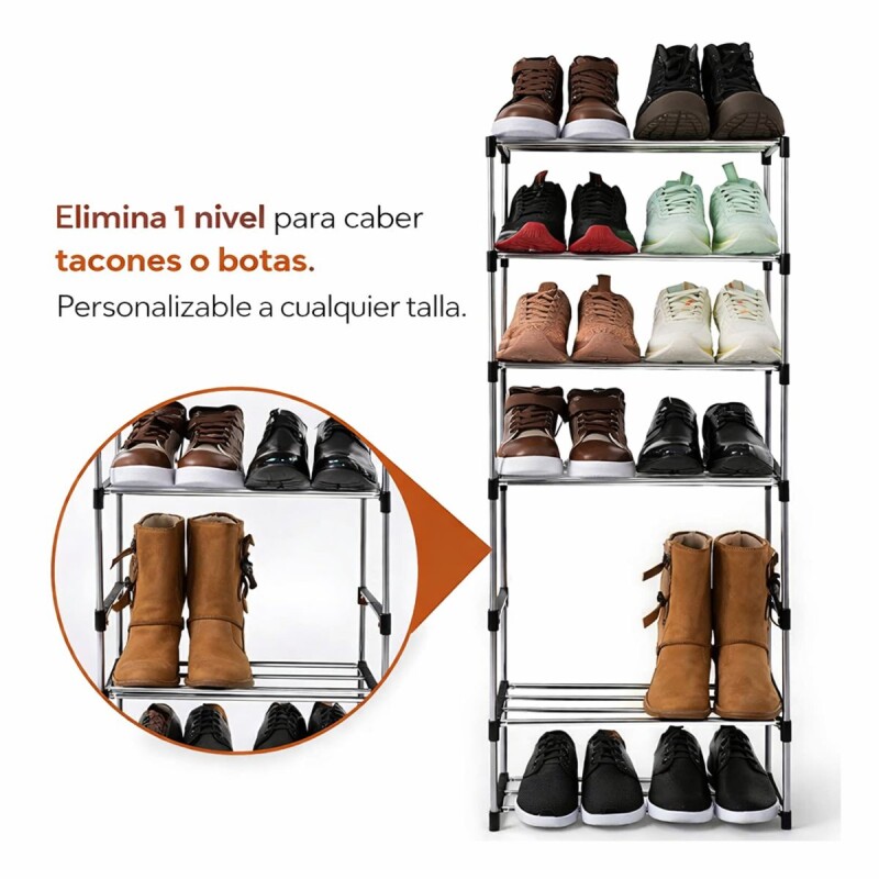 Organizador Calzado Zapatera Estanteria Zapatos Apilable Multi Nivel Rack Metal Plastico Organizador Calzado Zapatera Estanteria Zapatos Apilable Multi Nivel Rack Metal Plastico