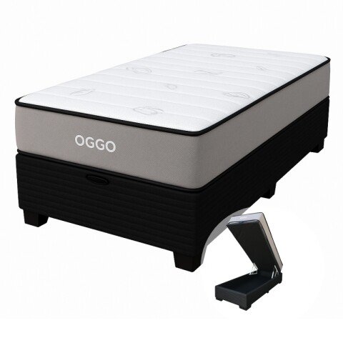 Sommier MEGA DENSIDAD Box Baúl – Reversible con Refuerzo Grauniert® 1 Plaza - 78 cm