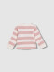 Sudadera De Rayas Con Print Blanco