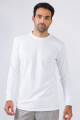 Camiseta interlock de manga larga Blanco