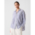 BIG SHIRT - GAUZE BLUE WHITE STRIPE