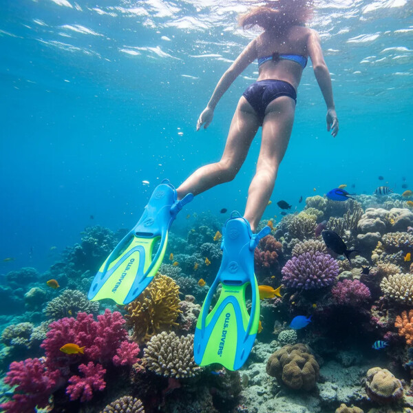 Aletas Proflex Us Drivers Talon Abierto Niño Talle Md ALETAS US DIVERS TALON ABIERTO NIÑO MD