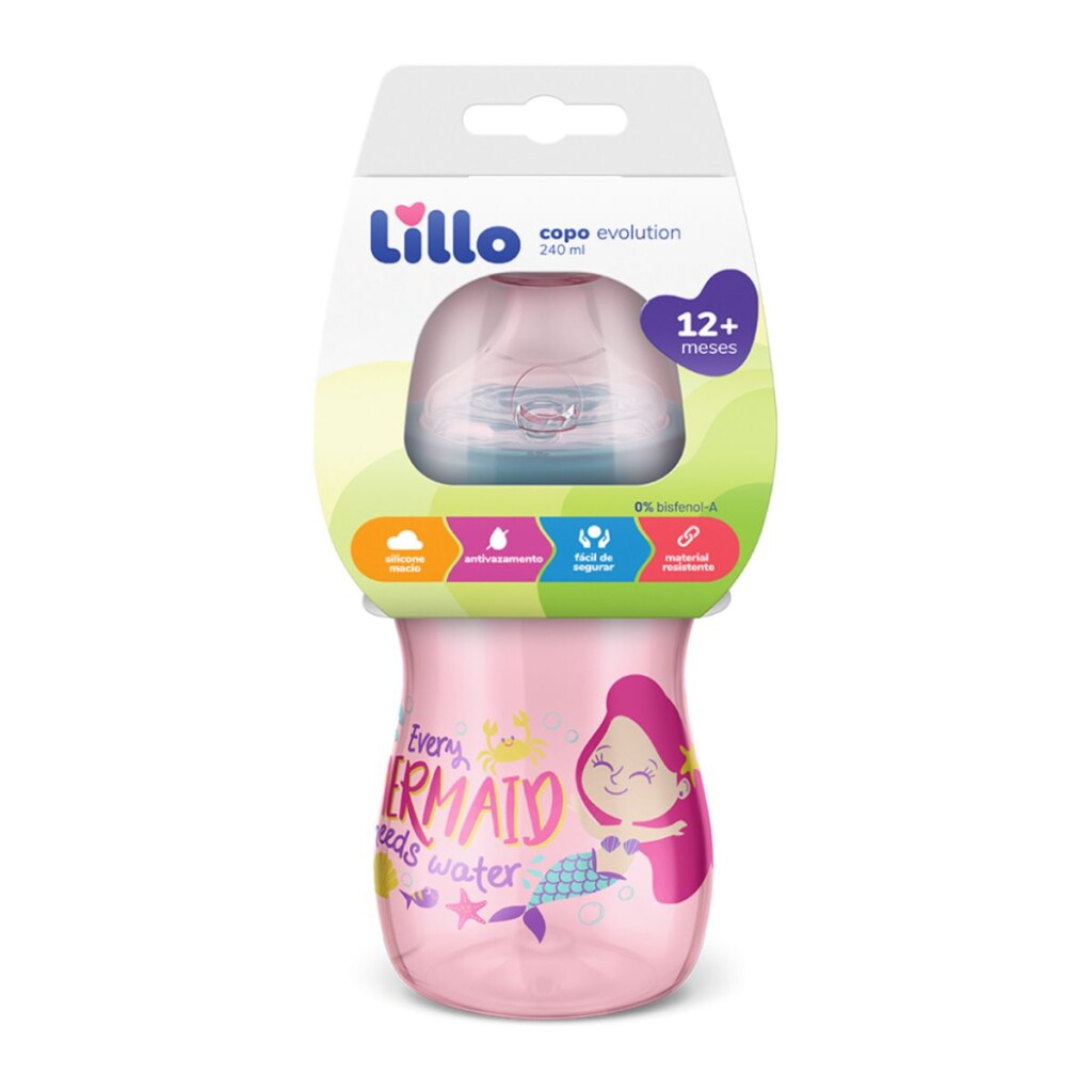 Lillo Vaso Sili Antiderr Niña x 240 Ml