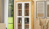 Cristalero 2 Puertas 1 Cajón Material Natural - Mari Blanco