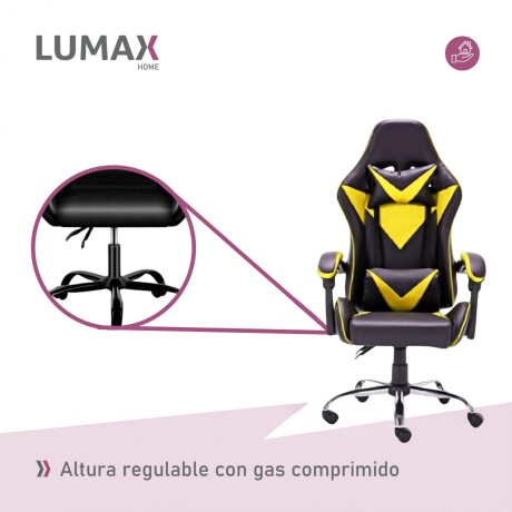 Silla Gamer Lumax Modelo ROM Negro/Amarillo