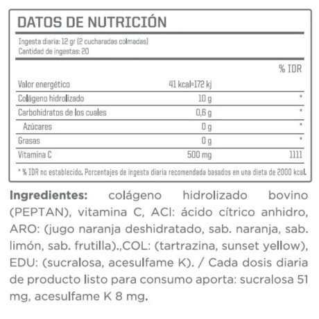 Colageno ENA Enacción Sabor Naranja 240gr Naranja