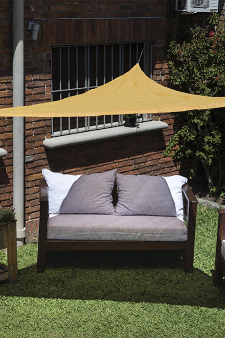 Vela Sombra Toldo Triangular 3.6 x 3.6 x 3.6 Con Kit de Instalación Beige