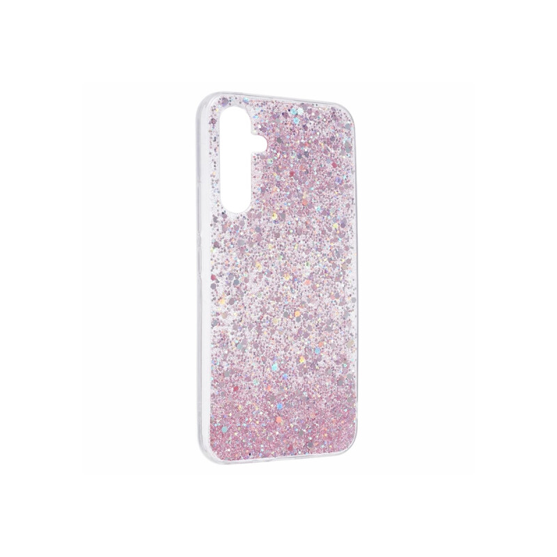 Protector para Samsung Galaxy A16 con brillos color rosa Protector Para Samsung Galaxy A16 Con Brillos Color Rosa