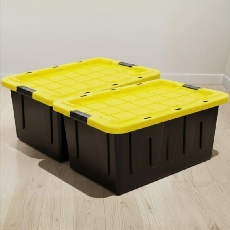 Set x2 Baúl multiuso 110lts NEGRO