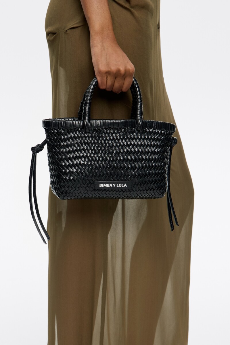 SHOPPER MINI PIEL Negro