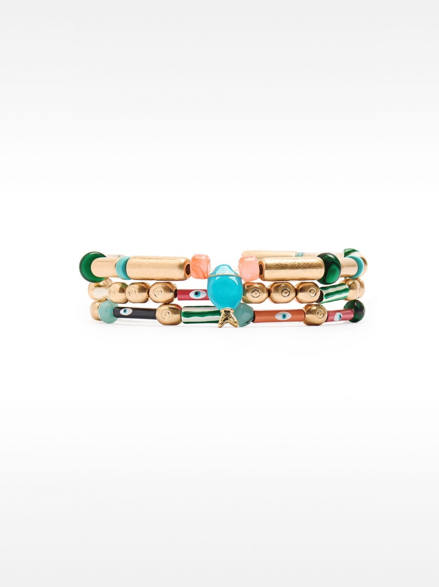 Set De Pulseras Elásticas De Peces - multicolor 