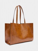 Bolso Shopper Con Colgante camel