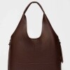 Shopper Amalfi en efecto cuero graneado Chocolate