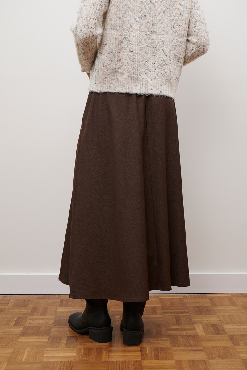 FALDA JEAN TEXTIL MARRON