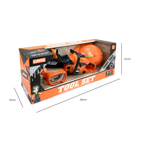 Motosierra Completa Con Casco Guantes Gafas Sonido Jug019000