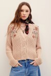 CARDIGAN AGNES EMBRO Crudo