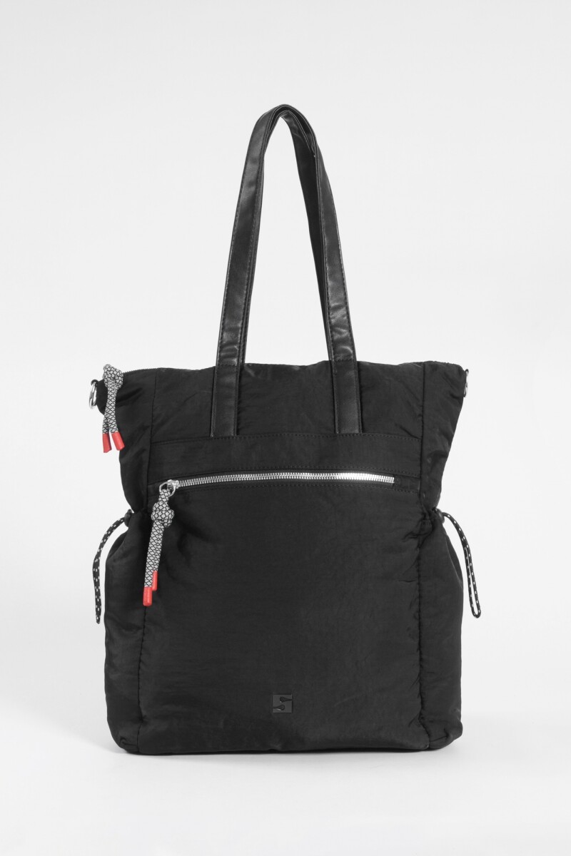 Mochila shopper bolsillos negro