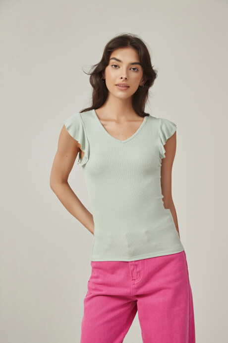 Musculosa Naos Verde Grisaceo