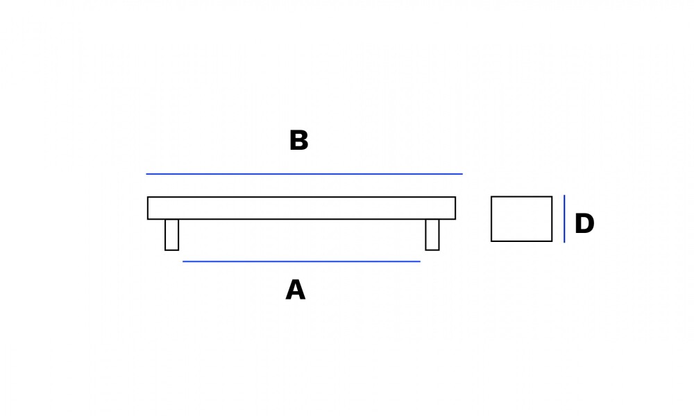 Manijón para puerta negro Juego SCC-32 600