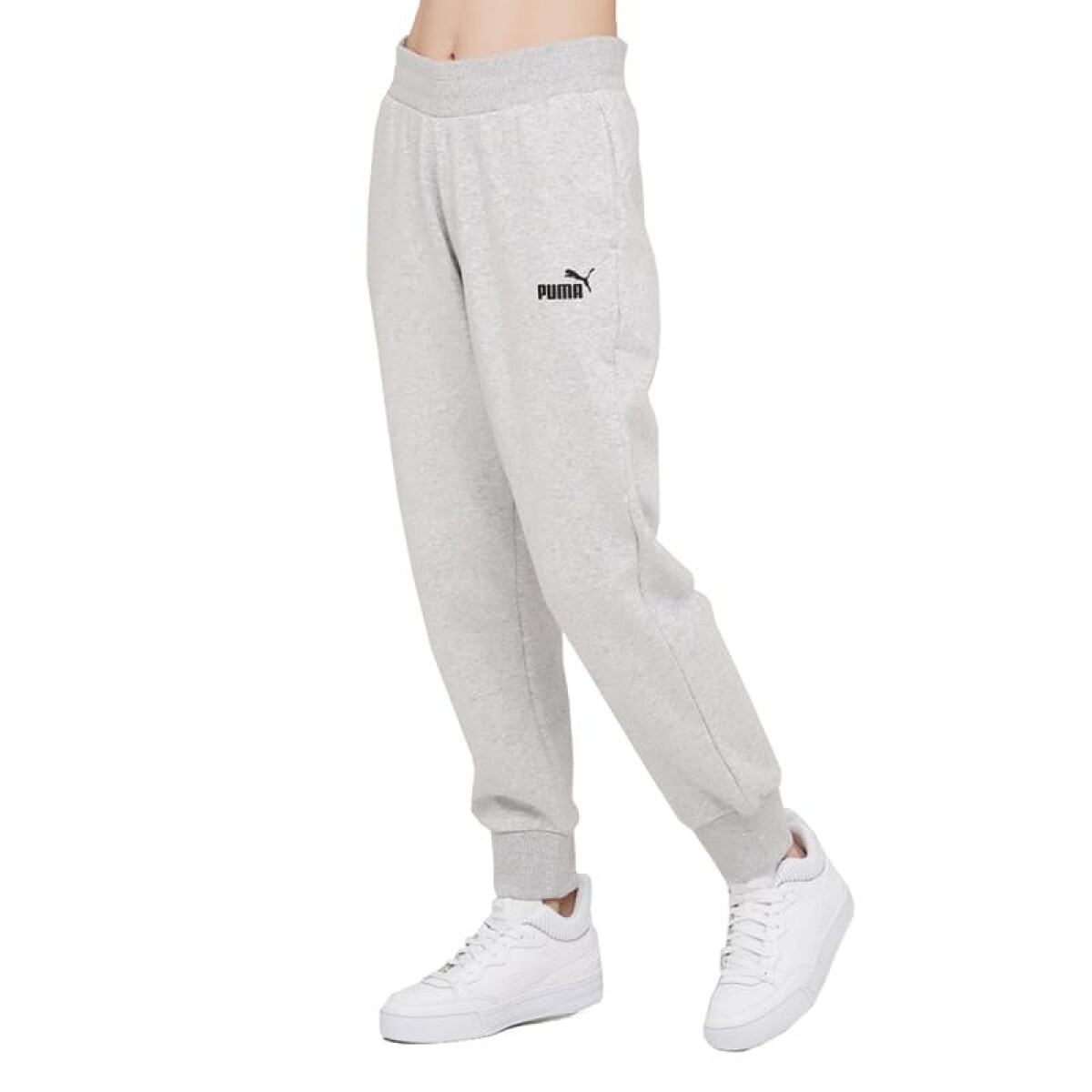 Pantalón Puma ESS Sweatpants FL de Mujer - 586839 04 - Gris Claro 