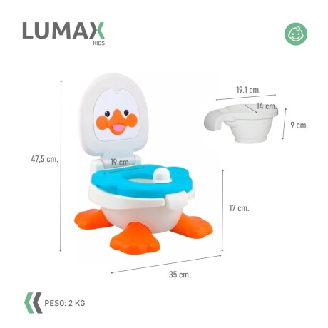Pelela Wc Niños Duck Baby Potty 3 En 1 Hasta Los 5 Años Azul acero