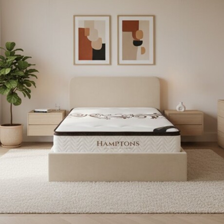 Sommier baul queen Hamptons Hybrid Palladium con respaldo Sommier baul queen Hamptons Hybrid Palladium con respaldo