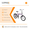 Bicicleta Plegable Rodado 20 Shimano Parrilla Violeta
