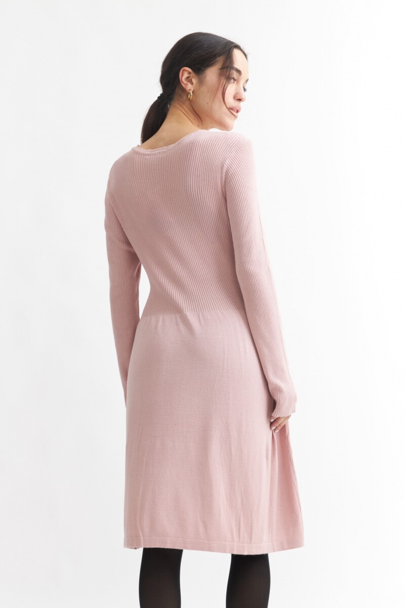 Vestido tejido manga larga ROSA