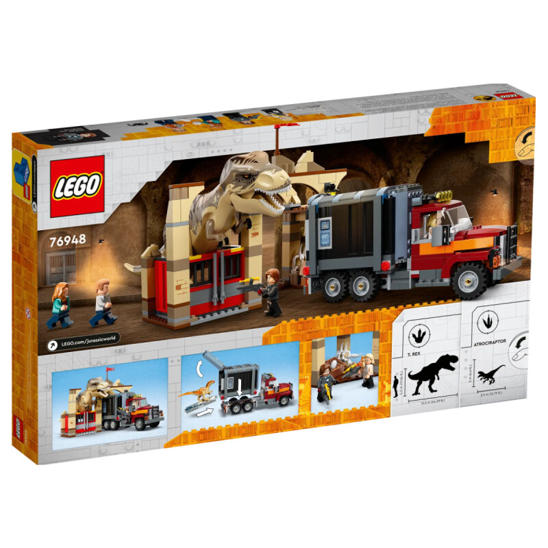 Fuga de los Dinosaurios T. rex y Atrocirraptor Jurassic Word Lego Fuga de los Dinosaurios T. rex y Atrocirraptor Jurassic Word Lego